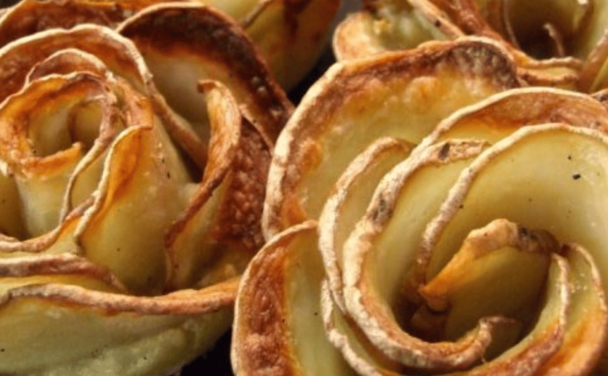 Rosas de patata al horno Rosas de patata al horno
