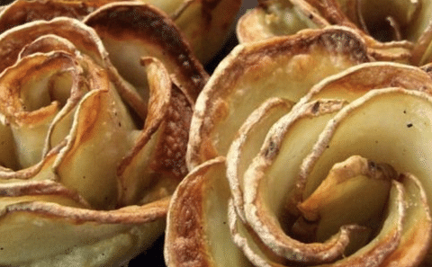 Baked potato roses Baked potato roses