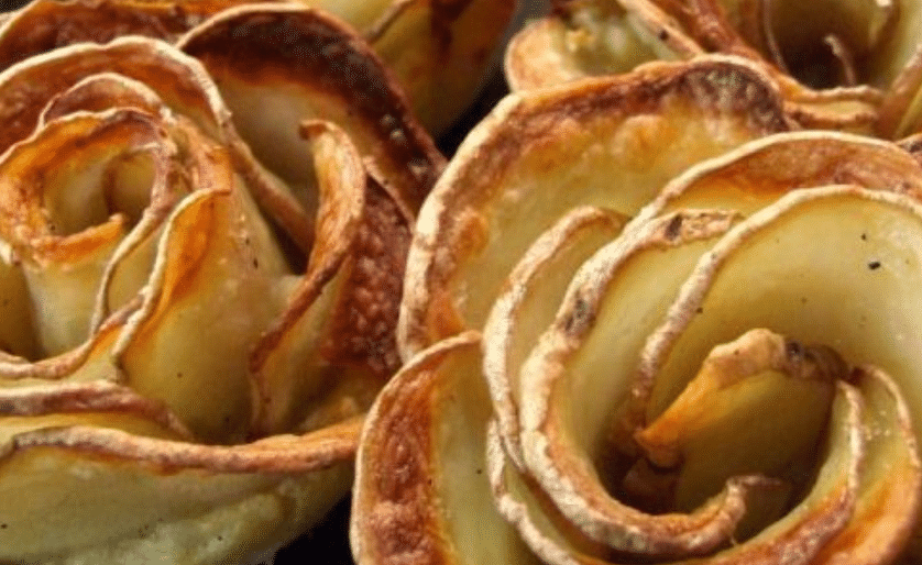 Baked potato roses
