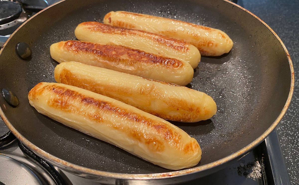 Baked potato sausages