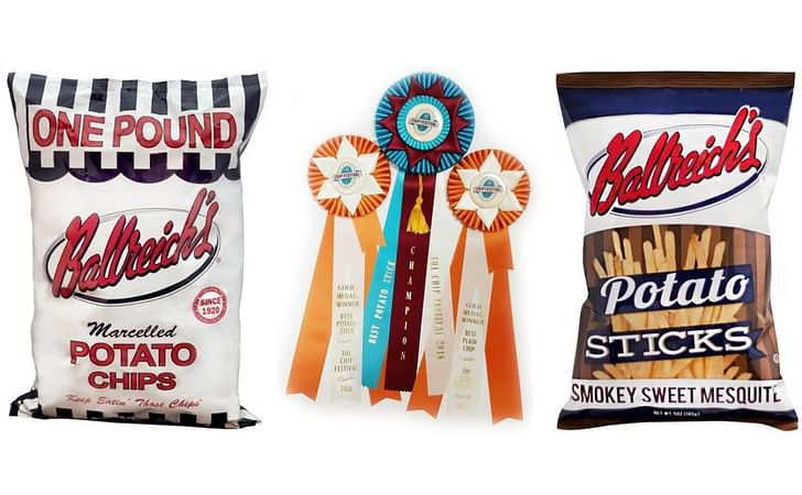 Ballreich’s award winning potato chips and potato sticks. Ballreich’s award winning potato chips and potato sticks.