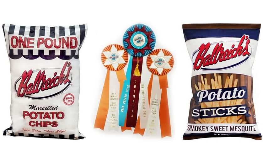 Ballreich’s award winning potato chips and potato sticks.