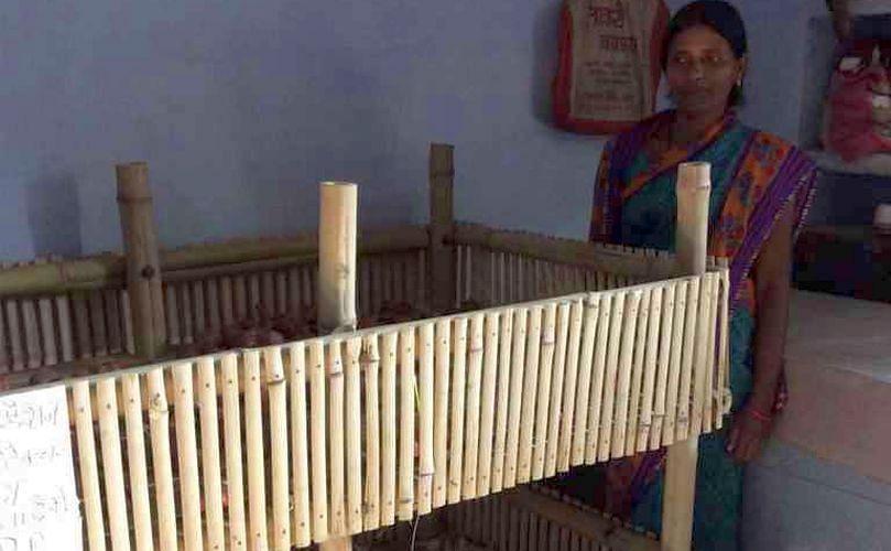 Bamboo structures used to store potatoes have increased their shelf life and reduced wastage. (Courtesy: Deepanwita Gita Niyogi)