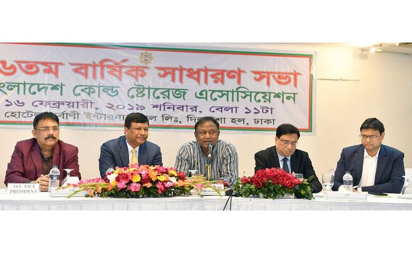 Commerce Minister Tipu Munshi addresses the media during an AGM of Bangladesh Cold Storage Association (BCSA) in Dhaka