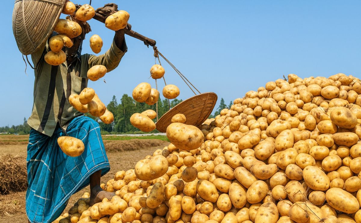 Potato harvest in Bangladesh