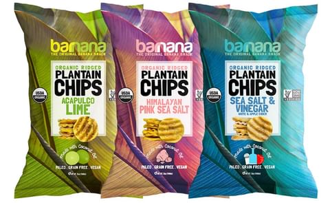 Barnana's Organic Ridged Plantain Chip to Market are available in three flavours: 'Acapulco Lime', 'Himalayan Pink Sea Salt' and 'Sea Salt & Vinegar (with Apple Cider)' Barnana's Organic Ridged Plantain Chip to Market are available in three flavours: 'Acapulco Lime', 'Himalayan Pink Sea Salt' and 'Sea Salt & Vinegar (with Apple Cider)'