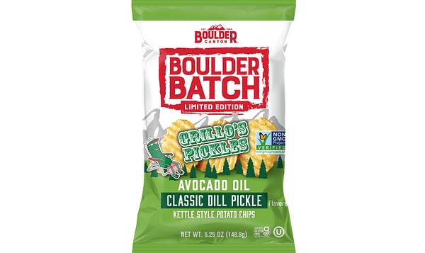 Grillo's® Pickles Partners With Boulder Canyon to Launch Classic Dill Pickle Kettle Style Potato Chips