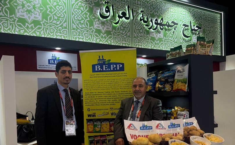Beirut Erbil Company team at the BEPPCO stand at Gulfood 2026, showcasing potato and snack products Beirut Erbil Company team at the BEPPCO stand at Gulfood 2026, showcasing potato and snack products