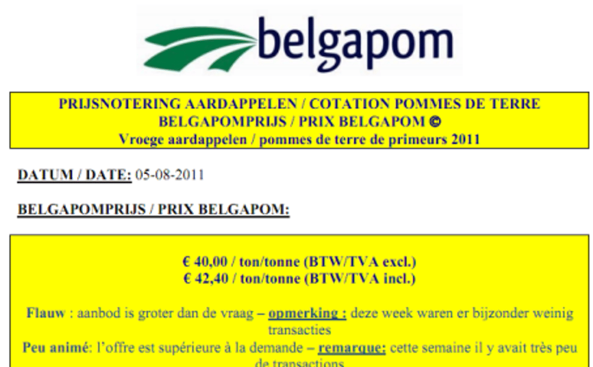 Belgapom prijs Belgapom prijs