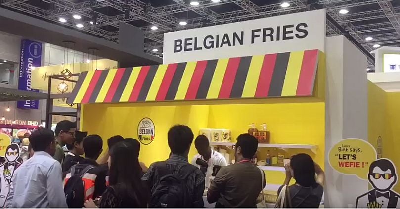 Belgian fries at the Food and Hotel Malaysia 2017 Belgian fries at the Food and Hotel Malaysia 2017