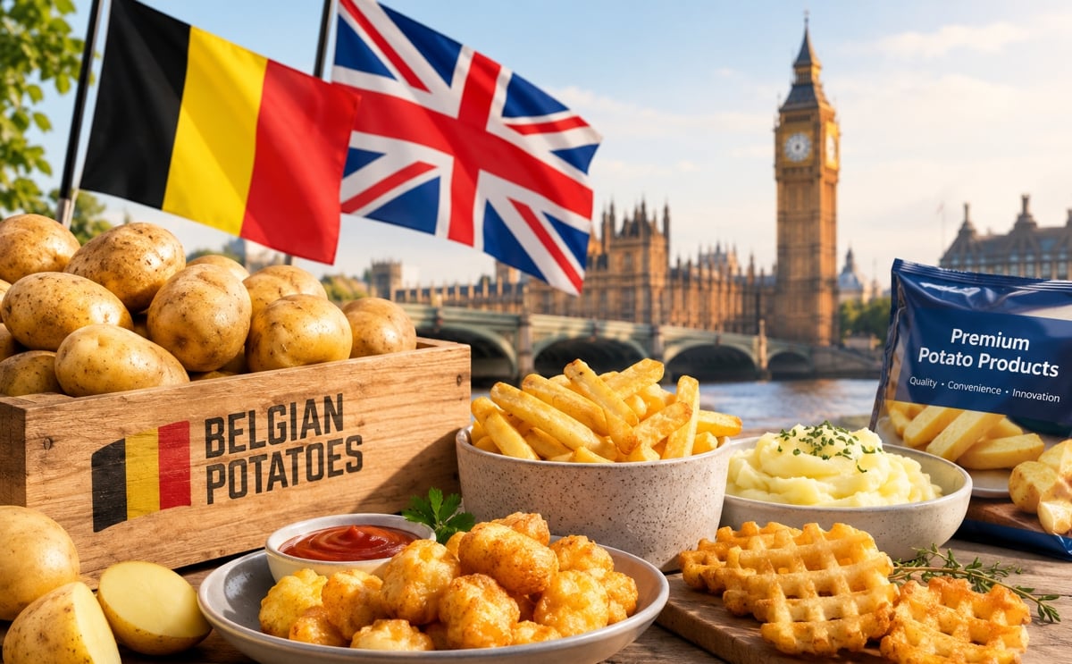 Belgian potato exporters are tapping into growing UK demand for premium, convenient products, with innovative frozen and fresh formats driving new opportunities.