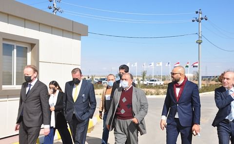 The meeting between Mr. Michel Rentenaar, Mr. Hans Akerboom, and the Director General of Beirut Erbil Company, Mr. Shaaban An-Nahar The meeting between Mr. Michel Rentenaar, Mr. Hans Akerboom, and the Director General of Beirut Erbil Company, Mr. Shaaban An-Nahar