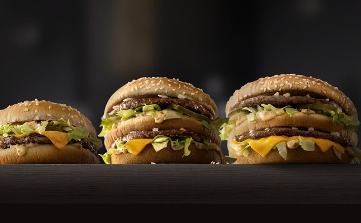 McDonald's is testing different versions of the Big Mac in Central Ohio and Dallas: (from left to right) "Mac Jr.", "Big Mac" and "Grand Mac". Analysts suggest McDonald's should test different versions of its french fries too.