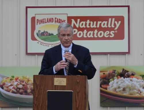 Naturally Potatoes CEO William Haggett addresses the crowd at the ground-breaking ceremony in Mars Hill Naturally Potatoes CEO William Haggett addresses the crowd at the ground-breaking ceremony in Mars Hill