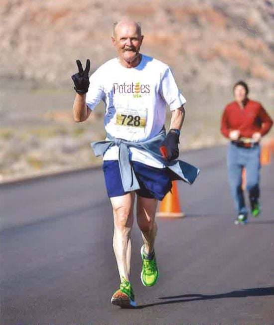 Bill Skinner running a race Bill Skinner running a race