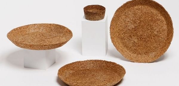 This is the biodegradable tableware made with potato peel.