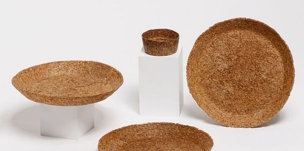 This is the biodegradable tableware made with potato peel.