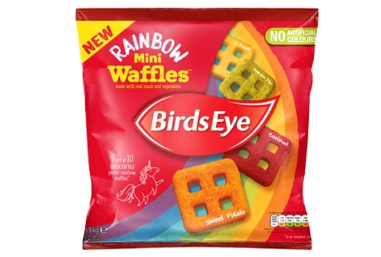 Mini Rainbow waffles are selling at an introductory price of £2.50 per 534-gram package Mini Rainbow waffles are selling at an introductory price of £2.50 per 534-gram package