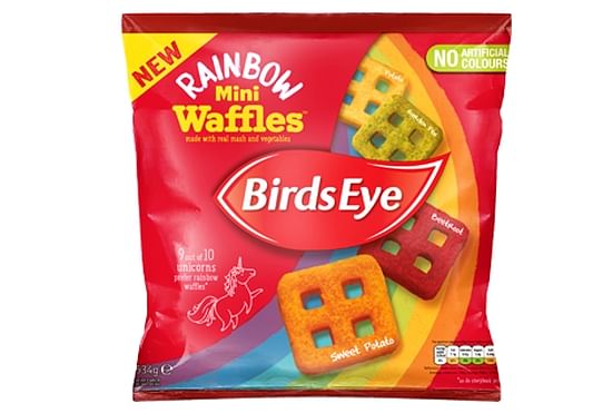 Mini Rainbow waffles are selling at an introductory price of £2.50 per 534-gram package