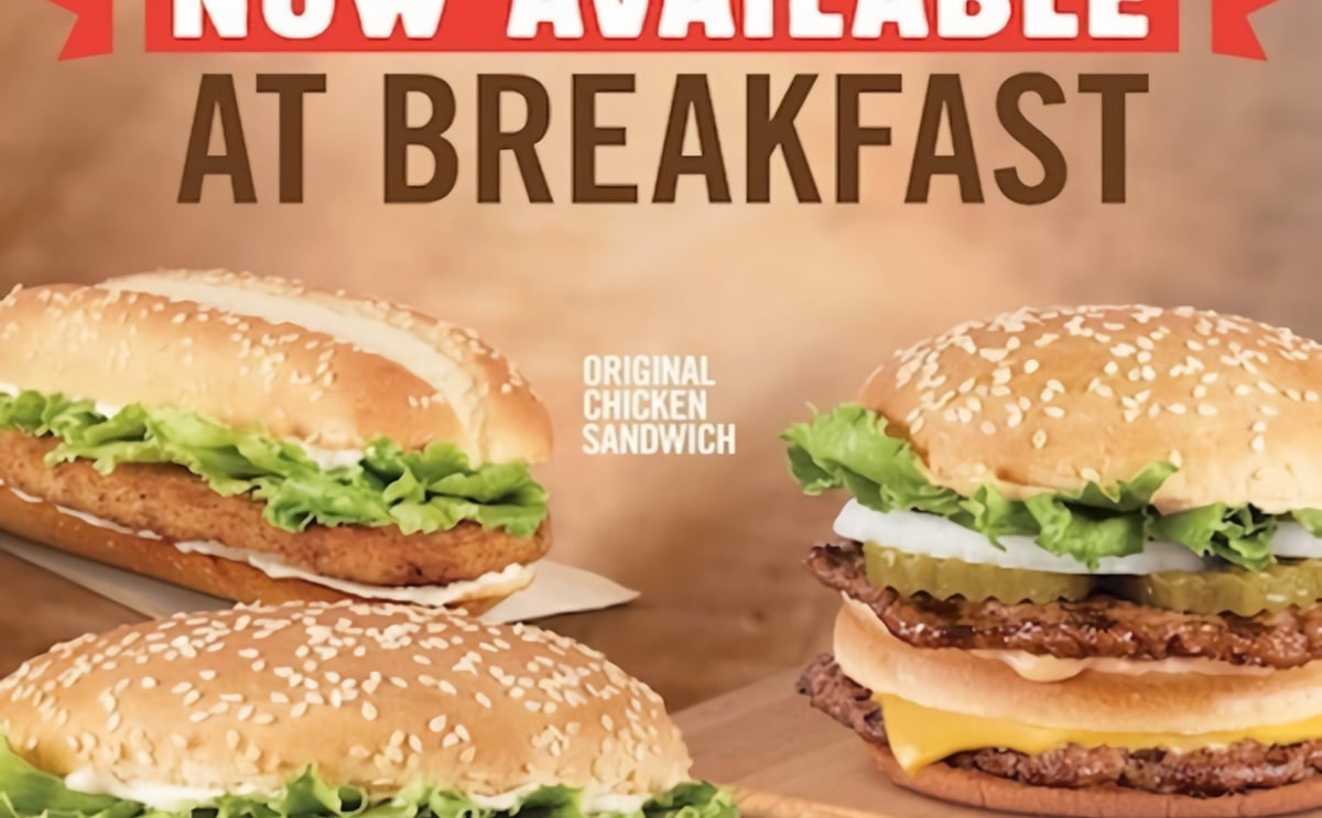 Burger King ads Burgers and Fries to breakfast menu Burger King ads Burgers and Fries to breakfast menu