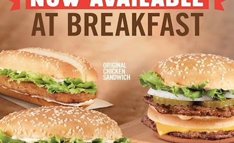 Burger King adds Burgers and Fries to breakfast menu Burger King adds Burgers and Fries to breakfast menu