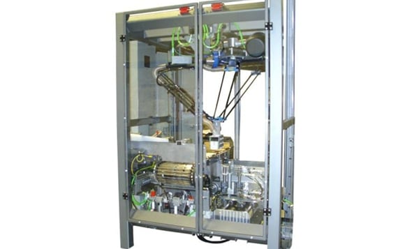 The Spider 200 case packer for Potato Chips and Other Snack Bags The Spider 200 case packer for Potato Chips and Other Snack Bags