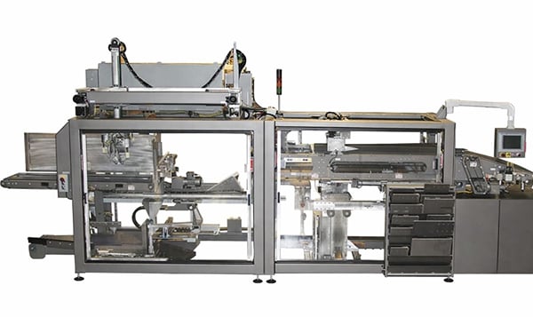 Vertical AND Horizontal Case Packing with Integrated Case Erector for Bags of Frozen Potatoes and Other Foods. Vertical AND Horizontal Case Packing with Integrated Case Erector for Bags of Frozen Potatoes and Other Foods.