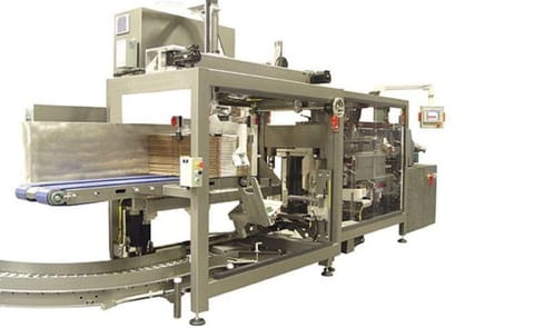 Vertical Case Packing with Integrated Case Erecting for Bags of Frozen Potatoes and Other Foods. Vertical Case Packing with Integrated Case Erecting for Bags of Frozen Potatoes and Other Foods.