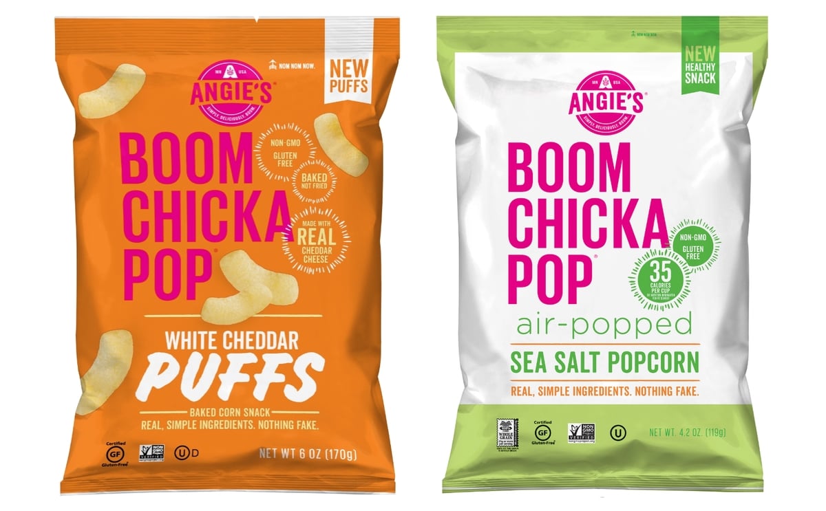 Angie's BOOMCHICKAPOP Adds White Cheddar Puffs and Sea Salt Air-Popped Popcorn to its Growing Snack Portfolio Angie's BOOMCHICKAPOP Adds White Cheddar Puffs and Sea Salt Air-Popped Popcorn to its Growing Snack Portfolio