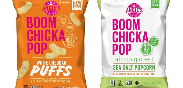 Angie's BOOMCHICKAPOP Adds White Cheddar Puffs and Sea Salt Air-Popped Popcorn to its Growing Snack Portfolio