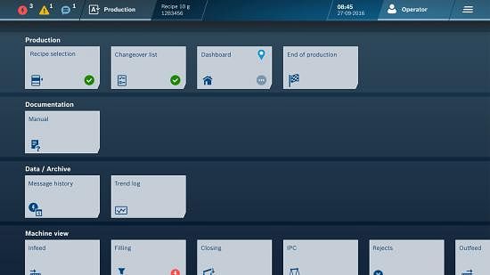 Human machine interface HMI 4.0 with improved functions