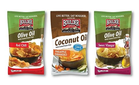 Some of the products introduced last year by Inventure Foods top brand Boulder Canyon Some of the products introduced last year by Inventure Foods top brand Boulder Canyon