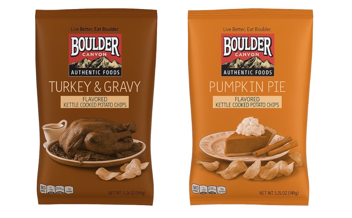 Pumpkin Pie And Turkey & Gravy Potato Chips From Boulder Canyon Authentic Foods To Return This Fall Pumpkin Pie And Turkey & Gravy Potato Chips From Boulder Canyon Authentic Foods To Return This Fall