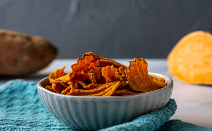Sweet Potato Chips Showcasing Flavor Innovation