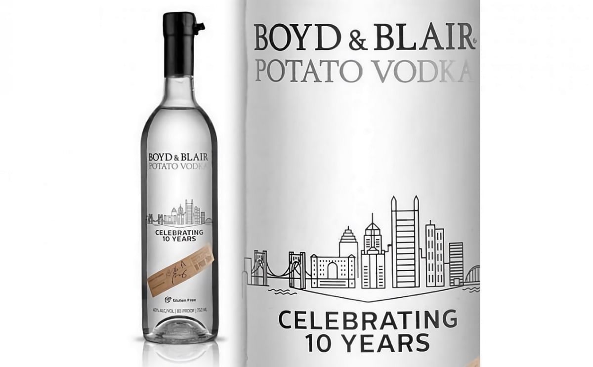 Boyd & Blair Potato Vodka has released limited edition 10th Anniversary bottles paying homage to the Pittsburgh skyline.