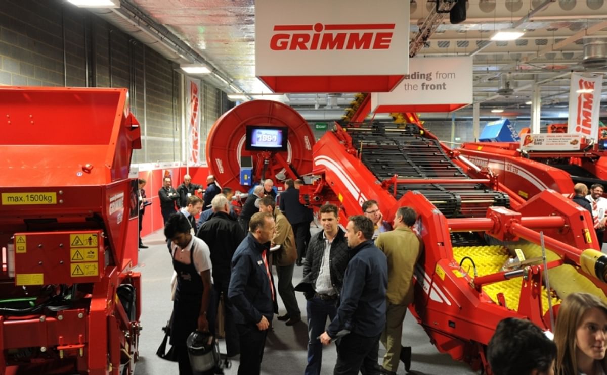 Stand of BP2015 Gold Sponsor Grimme. “This is GB’s premiere potato event and you need to be here to gauge the industry mood,“ says Grimme’s sales manager Andrew Starbuck