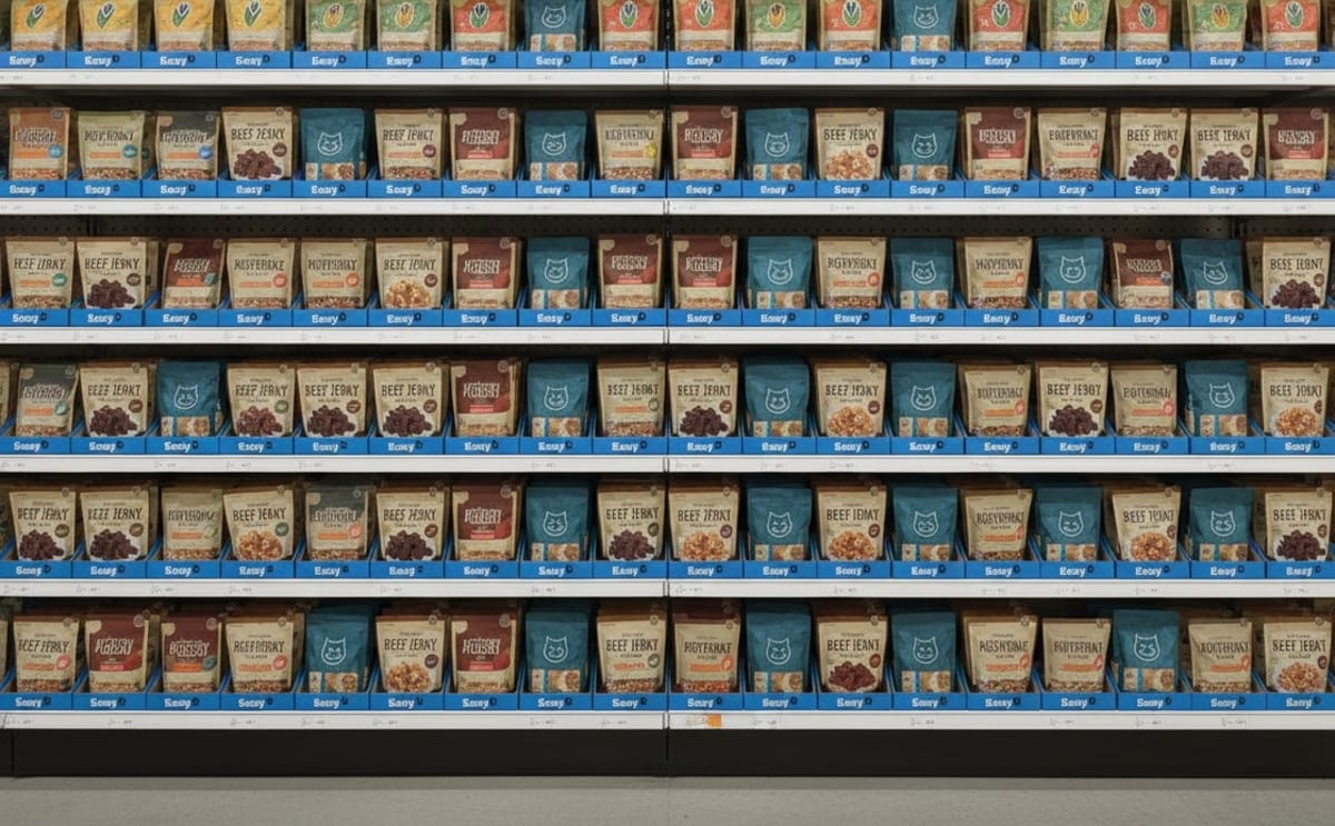 Retail-ready snack packaging on store shelves reflects BPA’s 2026 secondary packaging trends, including recyclable cartons, shelf-ready formats, and increased automation.