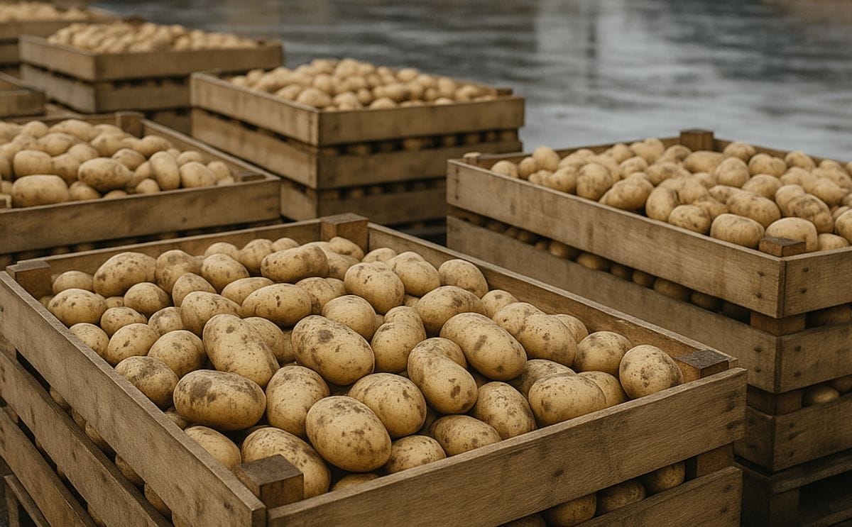 Potatoes in the market
