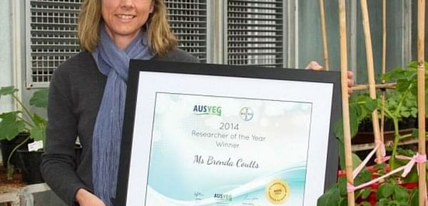 Virologist Brenda Coutts has been named the 2014 AUSVEG Researcher of the Year