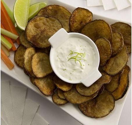 Broiled PEI Potatoes with Lime Dip
