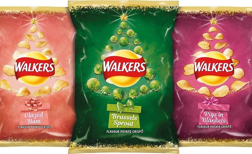 Walkers potato chips will AGAIN be available in the flavours 'Brussels sprouts', 'Glazed ham' and 'Pigs in Blankets' for this Christmas..