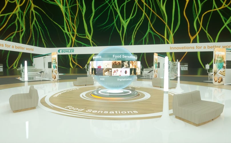 Key visual of the Bühler Virtual World