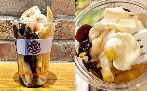 Burger King is selling a sundae stuffed full of French fries in Singapore after noticing diners dunking fries in their ice-cream.
