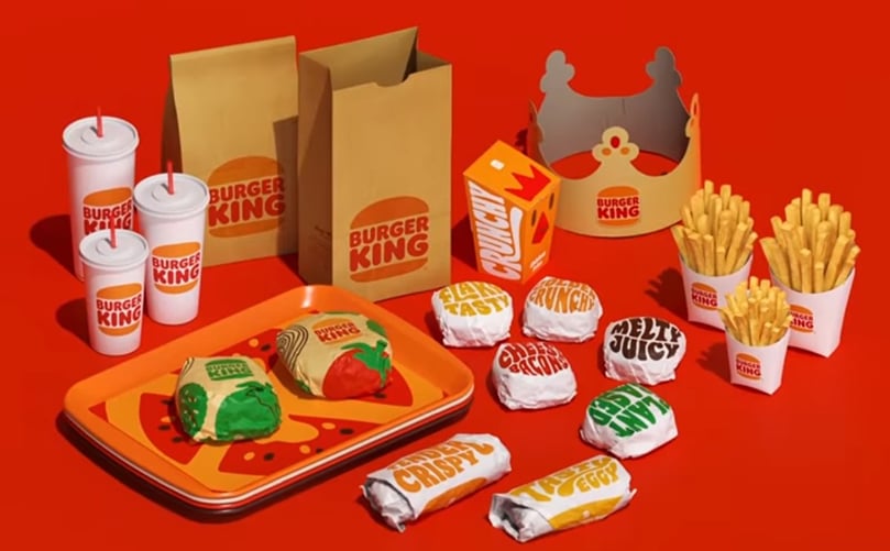 Burger King's new visual identity. Burger King's new visual identity.