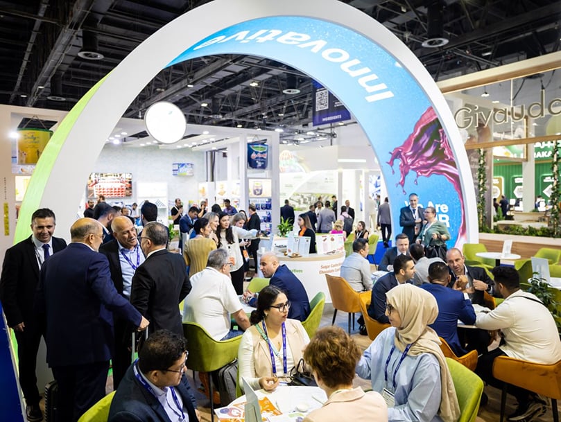 Industry professionals connect under the ‘Innovation’ pavilion at Gulfood Manufacturing 2025, highlighting Dubai’s role as the global hub for food technology and investment. Industry professionals connect under the ‘Innovation’ pavilion at Gulfood Manufacturing 2025, highlighting Dubai’s role as the global hub for food technology and investment.
