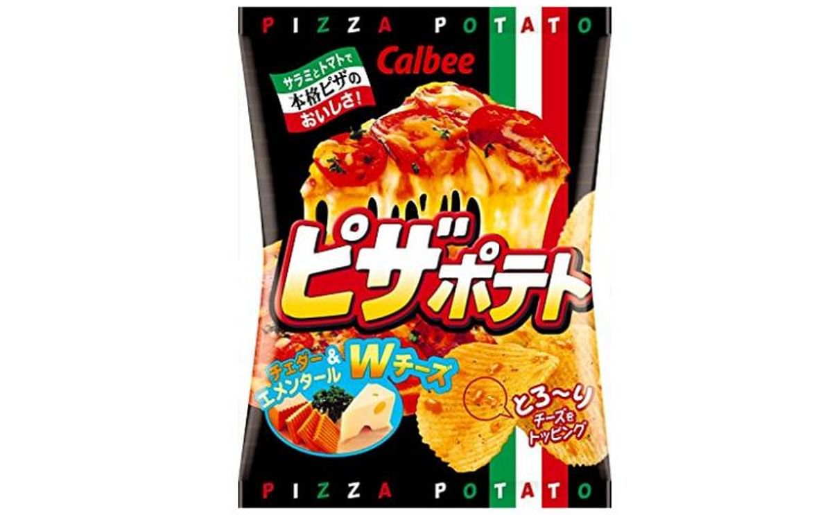 Calbee Pizza Potato Chips, one of three brands of potato chips that will resume sales in Japan as of today.