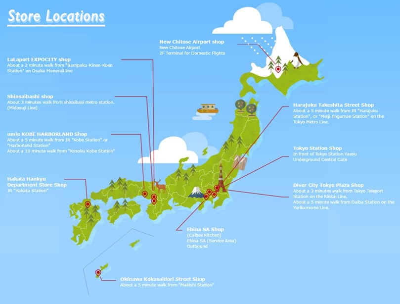 Calbee Plus Store locations in Japan. There is also a Calbee Plus Store in Hong Kong. More information... Calbee Plus Store locations in Japan. There is also a Calbee Plus Store in Hong Kong. More information...