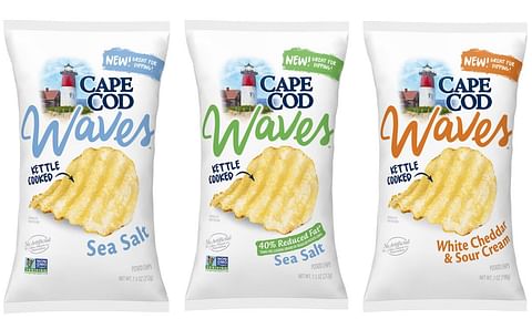 Cape Cod Waves™ are thick-sliced, wavy-cut potato chips, available in three flavors – Sea Salt, Reduced Fat Sea Salt and White Cheddar & Sour Cream Cape Cod Waves™ are thick-sliced, wavy-cut potato chips, available in three flavors – Sea Salt, Reduced Fat Sea Salt and White Cheddar & Sour Cream