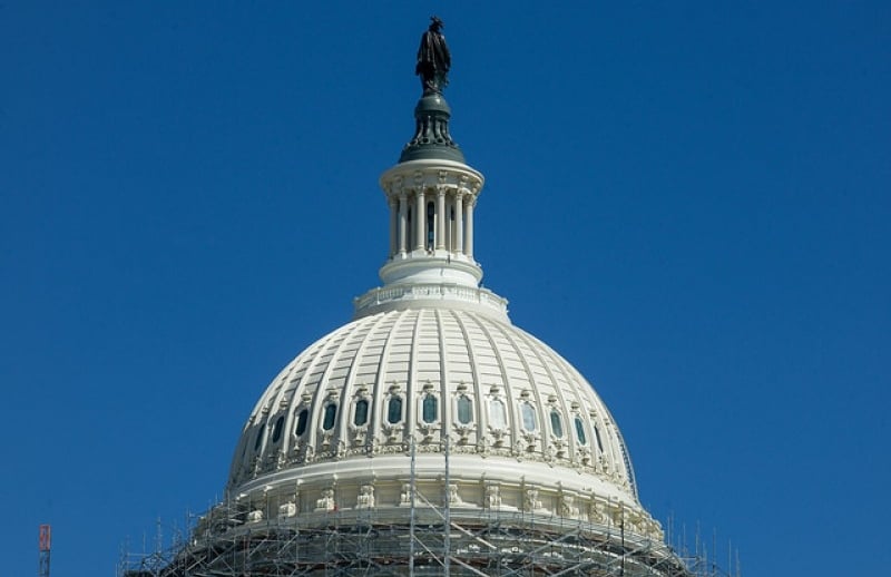 The Capitol in Washington DC, in the spring of 2016