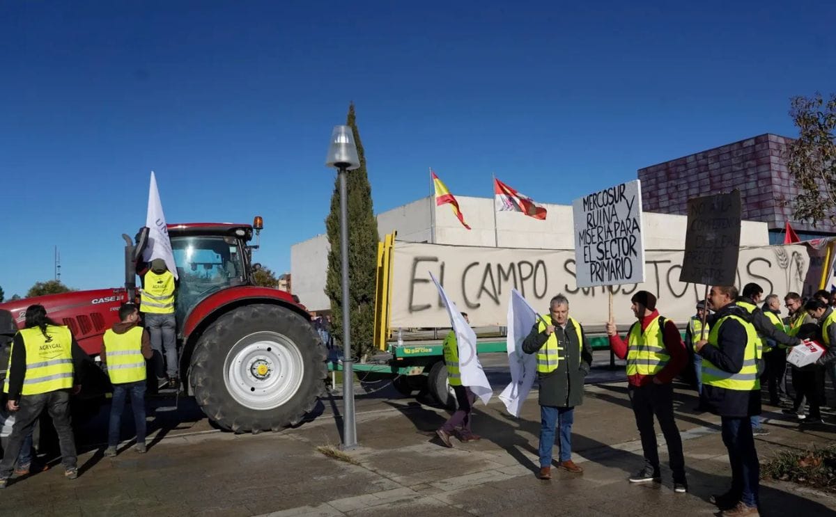 Agricultores y ganaderos de Castilla y León se movilizan en Bruselas para rechazar los recortes propuestos al presupuesto agrícola de la UE y defender la Política Agraria Común. Agricultores y ganaderos de Castilla y León se movilizan en Bruselas para rechazar los recortes propuestos al presupuesto agrícola de la UE y defender la Política Agraria Común.